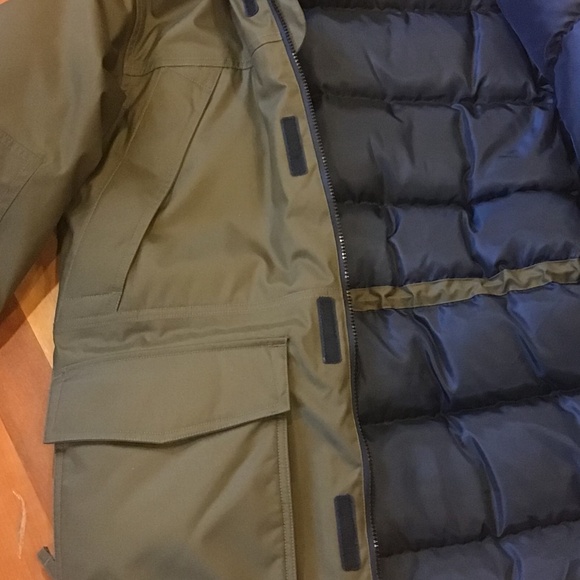 NWOT Eddie Bauer Down Parka Weatheredge EB550 Olive Green Brown Small NEW - Picture 15 of 15